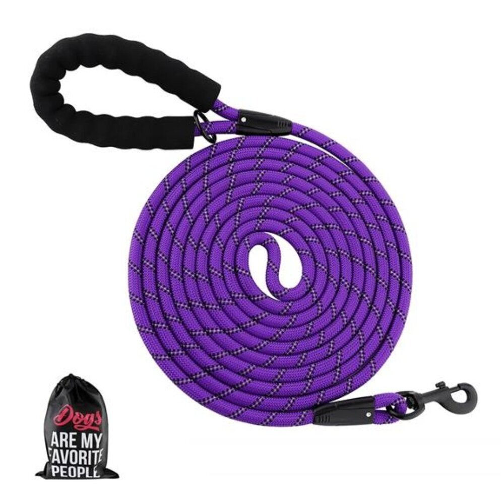 Pet Long Rope Dog Leash, Heavy Duty, Reflective, With Comfortable Padded